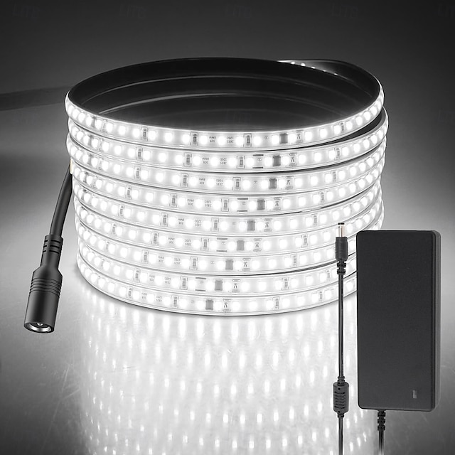  Bande lumineuse LED d'extérieur étanche IP67 3-12 mètres 3000k lumière chaude DC24V dimmable bande LED en silicone éclairage haute densité 120led 8w/m adapté à la décoration extérieure de piscine de