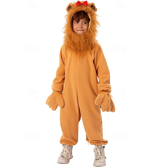  León Traje de cosplay Accesorios Disfraces divertidos Niños Chico Chica Cosplay Rendimiento Fiesta Víspera de Todos los Santos Carnaval Mardi Gras Disfraz de carnaval fácil