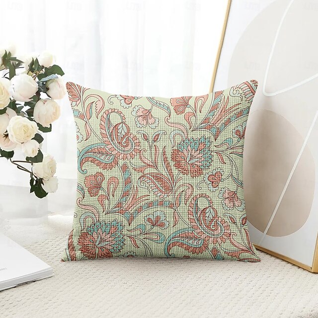  Blomster dekorative toss puter dekke 1PC myk firkantet sofa putevar putevar soverom stue sofa stol