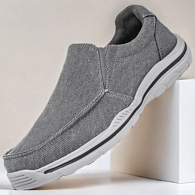  sneakers casual slip-on da uomo – comode scarpe in tela con suola leggera per attività all'aperto, uso quotidiano e vacanze