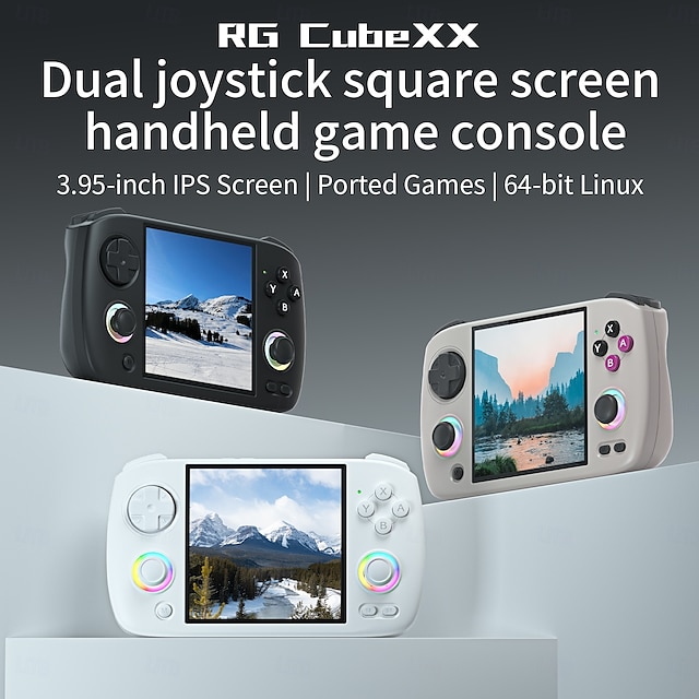  console de jogos portátil rg cubexx tela 3,95''ips sistema linux saída de vídeo leitor de e-book wiliwili console multifuncional