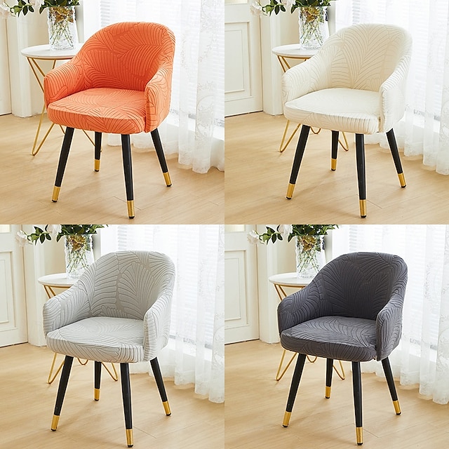  listy žakárový potah na vysoké křeslo elastický protiskluzový potah na vysoká křesla s elegantním vzorem žakárových listů. chrání nábytek před skvrnami, nečistotami a opotřebením