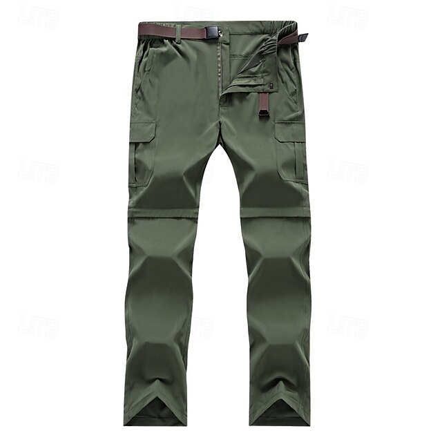 Men's Hiking Pants Trousers Summer Outdoor Loose Fit Quick Dry Soft Sweat wicking Comfortable Bottoms Dark Khaki Black Camping / Hiking Fishing Climbing L XL XXL XXXL 4XL4