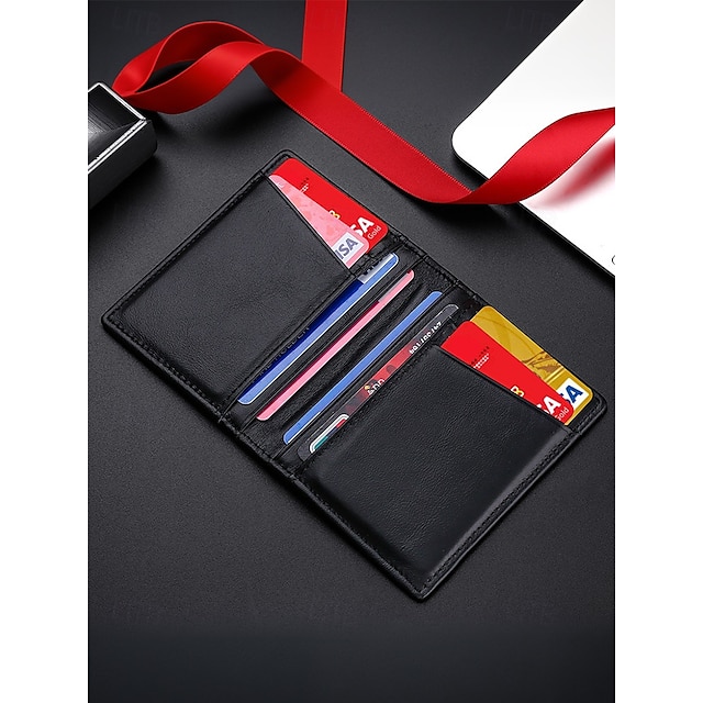  ανδρικό πορτοφόλι rfid blocking, premium δέρμα από δέρμα αγελάδας, λεπτή σχεδίαση με πολλές υποδοχές καρτών και παράθυρο ταυτότητας – ασφαλές και κομψό πορτοφόλι για καθημερινή χρήση κρασί μαύρο σκούρο πράσινο