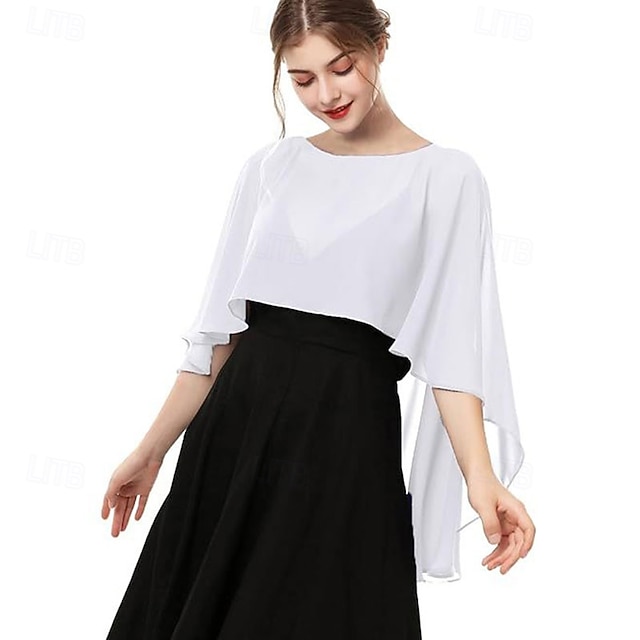  kvinders capelets sjaler og wraps til aftenkjole chiffon capes bryllup dække op