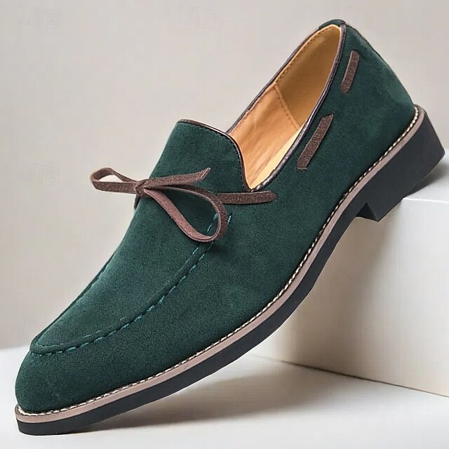  blå loafers för män - mocka konstläder med tofsdetaljer, snygga och bekväma slip-on skor för män, perfekta för vardag, kontor och vardag.