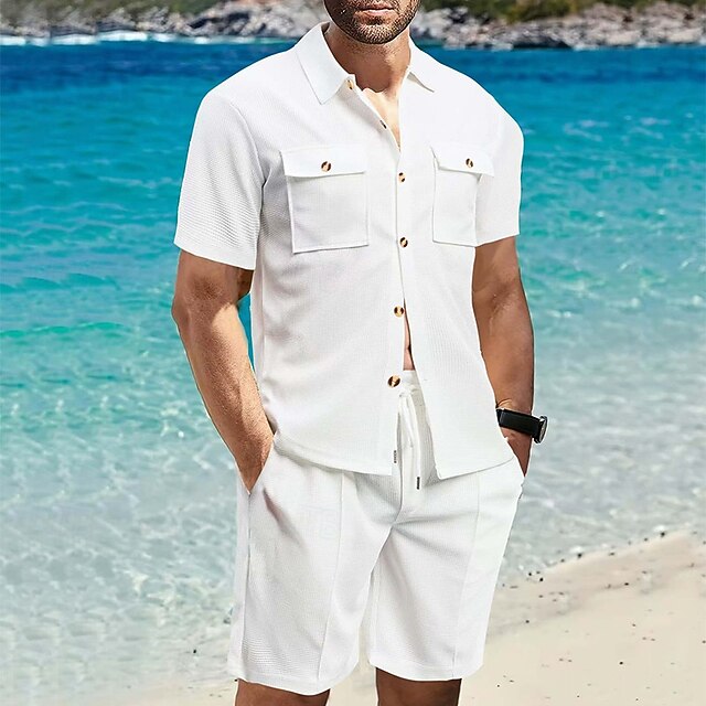 Homme Chemise Lin Chemise décontractée Chemisette Chemise d'été Chemise