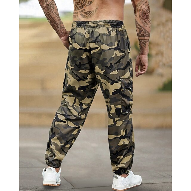 COOFANDY Herren-Jogginghose Aus Baumwolle – Lässige Cargohose Mit Elastischem Bund, Viele Taschen, Für Outdoor & Training