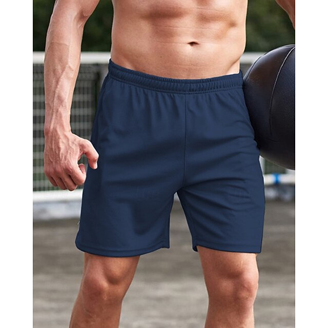  Homens Shorts ativos Shorts de moletom Calção Shorts de verão Bolsos Com Cordão Cintura elástica Tecido Conforto Curto Esportes Diário Para Noite Moda Casual Preto Verde Tropa Micro-Elástica