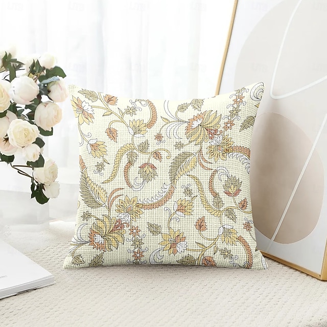  Blomster dekorative toss puter dekke 1PC myk firkantet sofa putevar putevar soverom stue sofa stol