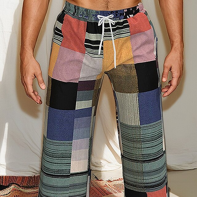 Pantaloni retrò in stile etnico