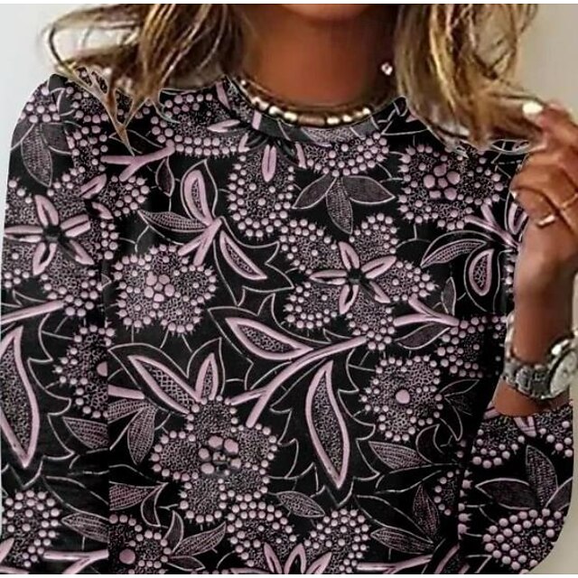 Top Donna Manica Lunga Stretch Con Stampa Leopardo