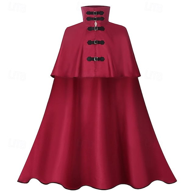  Rétro Vintage Médiéval Renaissance Cap Cape à Capuche Châles Ranger Elfe Tir à l'arc Couleur Unie Homme Femmes Celtique Viking Fantaisie Halloween LARP Adulte Châle Toutes saisons