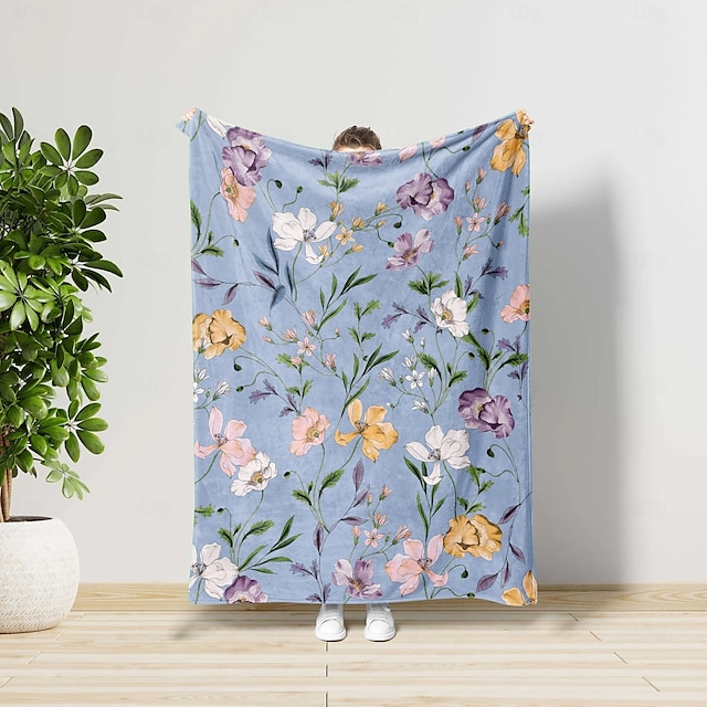  ブランケット＆毛布, 花/花 ポリエステル / フランネルフリース ウォーマー ソフト 快適 毛布