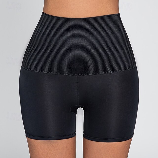  Dam Pojkshorts och kalsong Sömlös Formande trosa 1 st. Underkläder Enkel Klassisk Ren färg Hög midja Plusstorlekar Små Könsneutral Svart Brun S M L