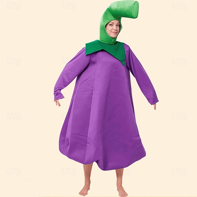 Eggplant Halloween Cosplay Costume Outfits Funny Costumes Cosplay Adults' Men's Women's Halloween Carnival Mardi Gras Performance Party Easy Halloween Costumes Dress Up4