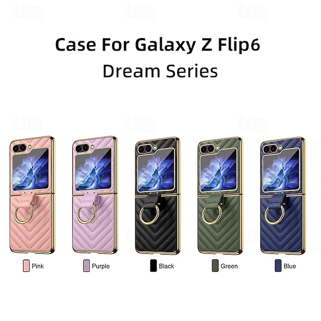  電話 ケース 用途 サムスンのギャラクシー Zフリップ6 Z Flip 5 Z Flip 4 Z Flip 3 バックカバー バンカーリング 耐衝撃 レトロ風 PUレザー