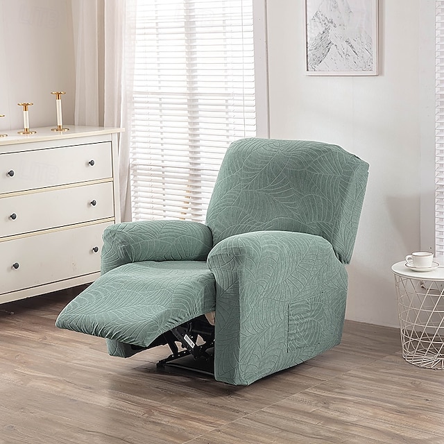  capa de sofá reclinável jacquard impermeável com divisão elástica elastano capas de poltrona lazy boy capas de cadeira reclinável de cor sólida protetor de móveis