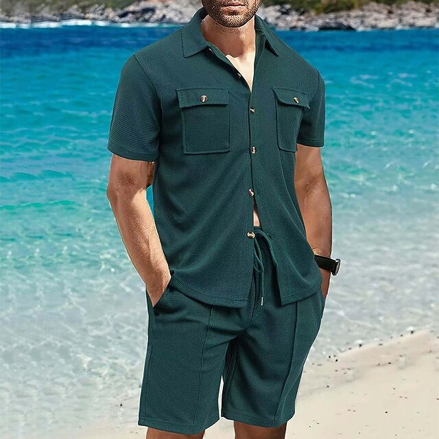 Chemise,Chemise à carreaux pour hommes,manches courtes,décontracté,Business,coupe régulière