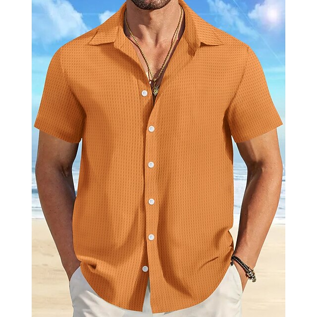 Chemise Homme Izod XL à Carreaux Orange/bleu - Décontractée - Occasion Très Bon état