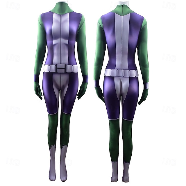  Superhelt Zentai dragter Kostume Bodysuits Karneval kostume Cosplay Film Cosplay for Dame Voksne Halloween Karneval Ydeevne Fest Polterabend