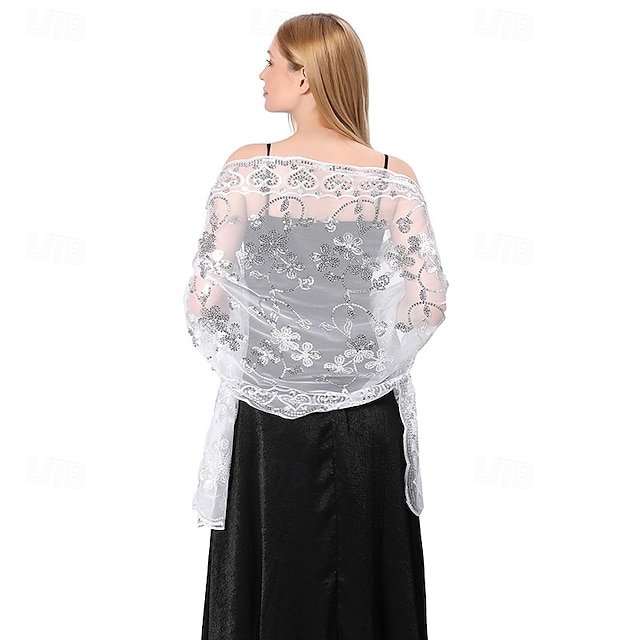 Châle En Perles Argenté Années 1920 – Cape De Soirée Pour Robe Habillée – Style Vintage – Fait Main - 10