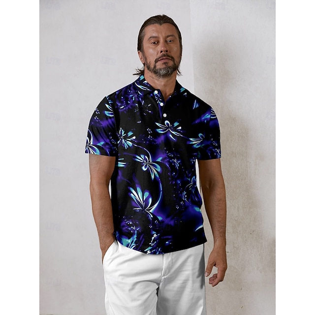  Botanical Energy Men's Polo Top UPF50+