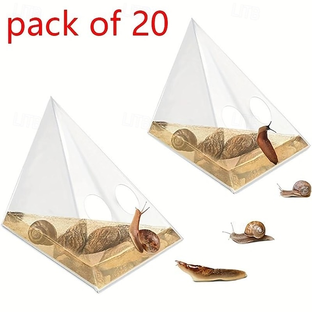  מלכודת חלזונות חד פעמית 20 חבילות, מלכודת חלזונות יעילה פיתיון חלזונות, שבלול  & קוטל חלזונות לגינה, מלכודות בירה לוכדי חלזונות ידידותיים לסביבה