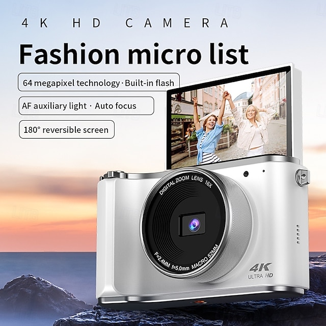  レトロファッション 64 メガピクセル デジタルカメラ 4k HD CMOS レンズ HD 広角撮影カメラ オプションの角度レンズ