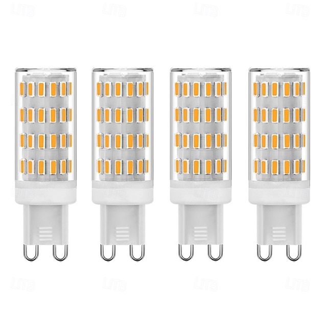  g9 led kukuřičné žárovky stmívatelné 5w 12v/24v ac/dc – 63led 4014 pro lustr, rv, karavan, námořní 4ks