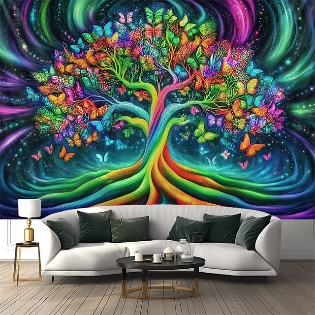 Blacklight Tapestry Glow in the Dark Glow Party UV Reactive Trippy ...