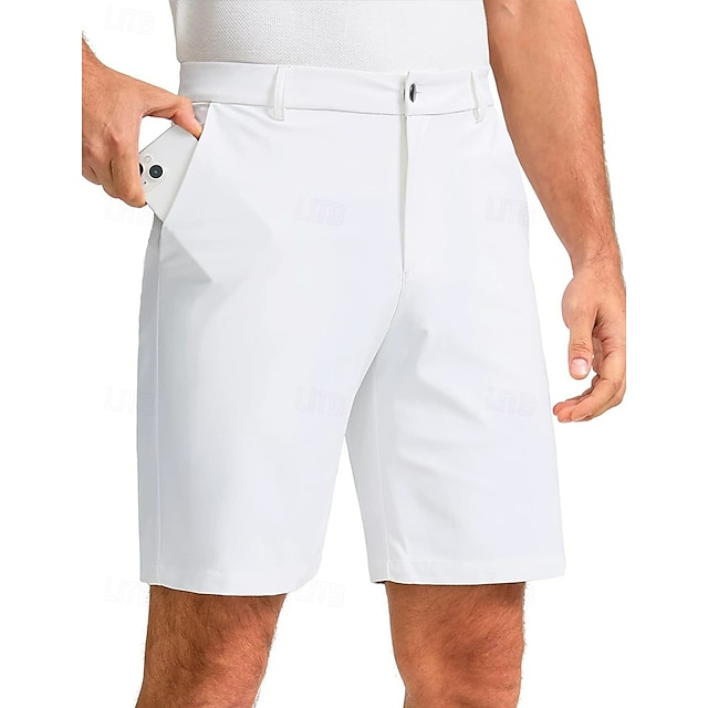  Per uomo Pantaloncini Pantaloncini eleganti Pantaloncini estivi Pantaloncini da golf Tasche Gamba dritta Liscio Traspirante Asciugatura rapida Lunghezza del ginocchio Esterno Attività commerciale