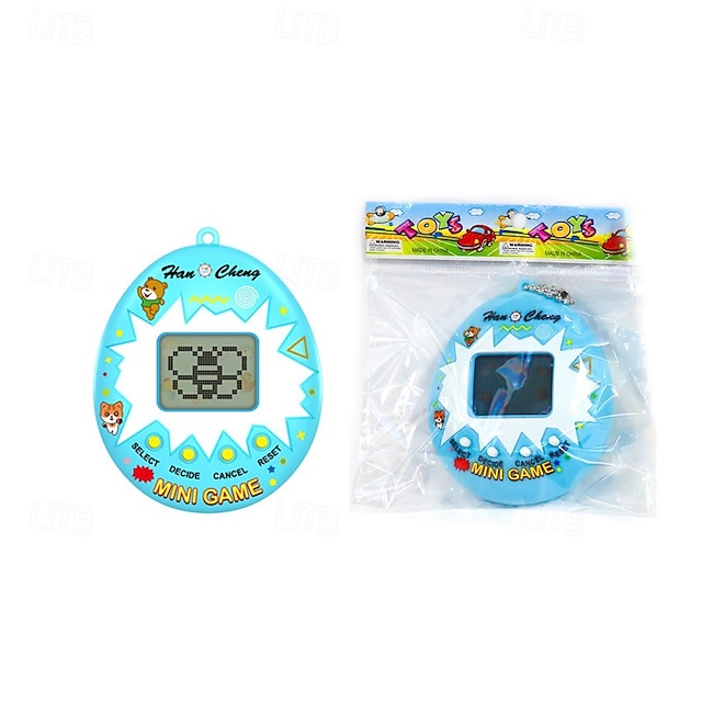  mini console di gioco per animali domestici virtuali elettronici per bambini, macchina per animali domestici elettronica portatile, portachiavi giocattolo per nutrire gli elfi