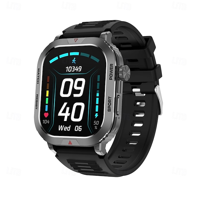  696 ZW66 Smart Watch 2.01 inch Smartwatch Fitness Running Watch Bluetooth ECG+PPG Pedometer Call Reminder Compatible with Android iOS Women Men Hands-Free Calls Message Reminder IP 67 46mm Watch Case