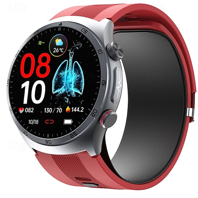  Smart Watch Blood Pressure Testing Air Pump Airbag Type Accurate ECG electrocardiogram Temperature Monitoring Pedometer Compatible Bluetooth Call with Android iOS Women Men Long Standby