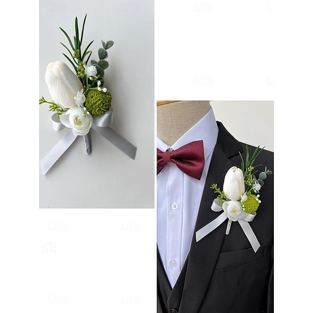  Fiori da polso da matrimonio Bottone da fiori Matrimonio  Evento  Tessuti da festa Stile fiori