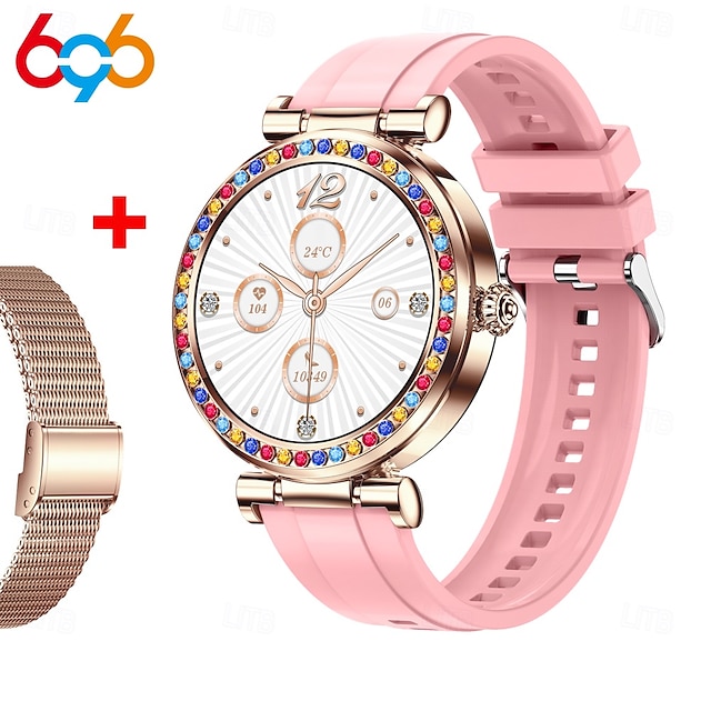  696 CF30 Orologio intelligente 1.27 pollice Intelligente Guarda Bluetooth ECG + PPG Pedometro Avviso di chiamata Compatibile con Android iOS Da donna Da uomo Chiamate in vivavoce Promemoria di