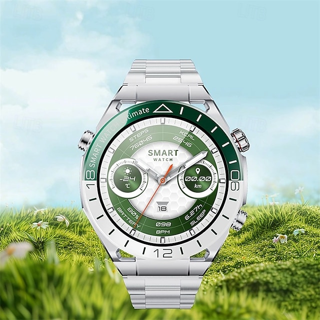  Reloj inteligente de 1 pulgada smartwatch reloj de fitness reloj para correr Bluetooth compatible con Android iOS hombre impermeable manos libres rastreador de pasos caja de reloj de 40mm IP 67