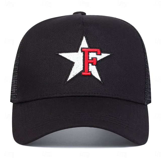  Herren Cap Basecap Sonnenhut Kappe Mesh-Kappe Schwarz Blau Poly / Baumwollmischung Einstellbar Modisch Freizeitskleidung Festival Buchstabe Sterne Lässig / Alltäglich