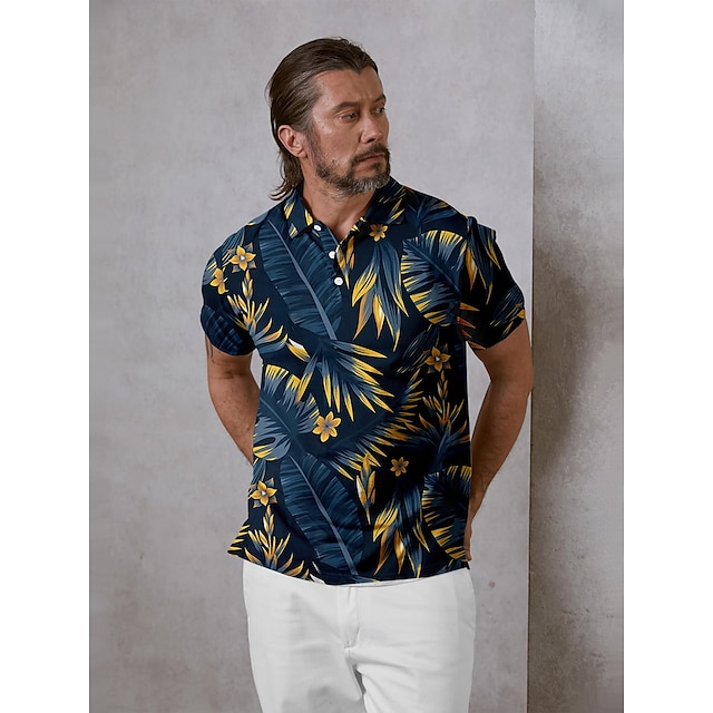  Botanical Energy Men's Polo Top UPF50+