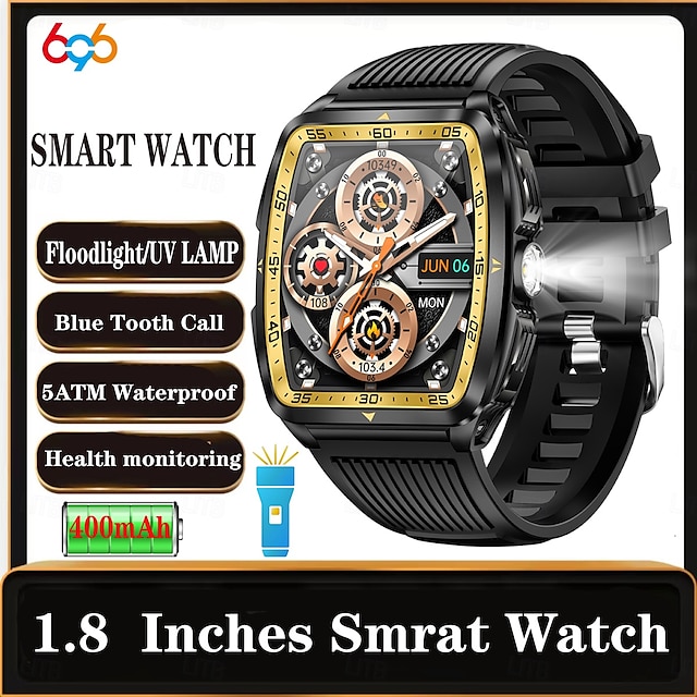  696 KT83 Εξυπνο ρολόι 1.8 inch Έξυπνο ρολόι Bluetooth Βηματόμετρο Υπενθύμιση Κλήσης Παρακολούθηση Ύπνου Συμβατό με Android iOS Άντρες Κλήσεις Hands-Free Υπενθύμιση Μηνύματος Παρακολούθηση βημάτων