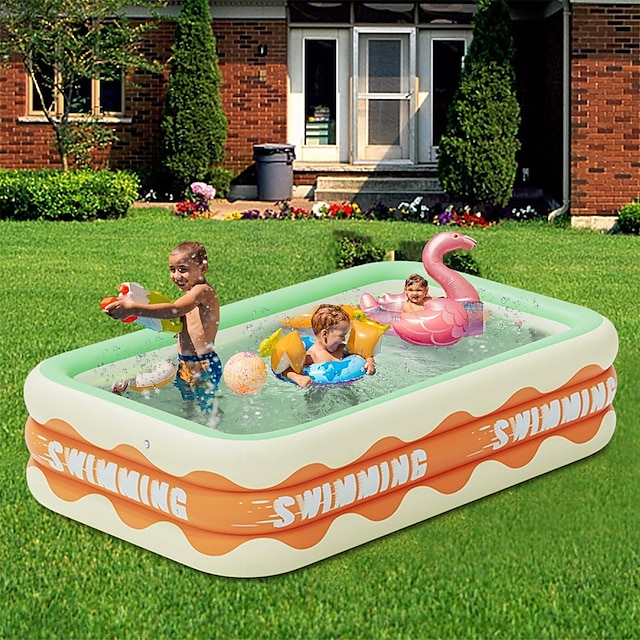  uppblåsbara pooler i full storlek, bärbar uppblåsbar pool, uppblåsbar pool, hopfällbara uppblåsbara pooler, perfekta vattenaktiviteter för inomhus och utomhus sommarsäsong
