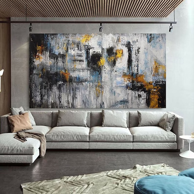 handmålad akryl olimålning stor bild canvaskonst oljemålning oversize handmålning akryl modern målning canvas abstrakt oljemålning för sovrum kontor hotell väggdekoration