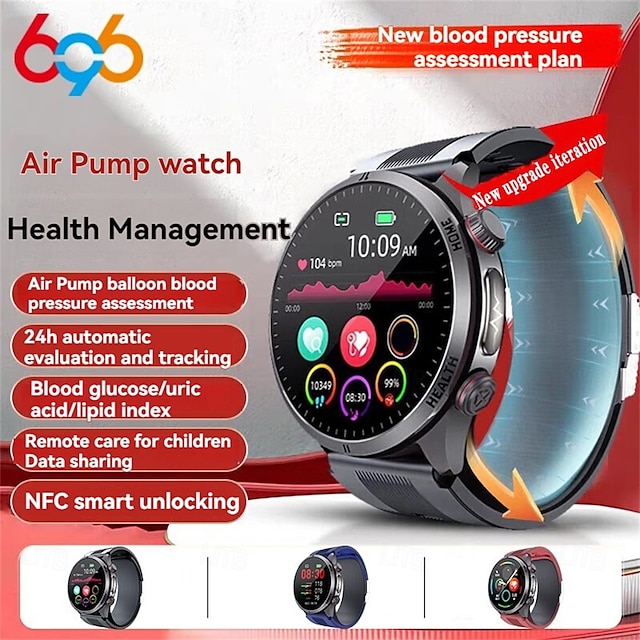  S26 Έξυπνο Ρολόι 1.43 ίντσες Έξυπνο Ρολόι Bluetooth ECG+PPG Παρακολούθηση Θερμοκρασίας Πεδόμετρο Συμβατό με Android iOS Άνδρες Χωρίς Χέρια Κλήσεις Υπενθύμιση Μηνυμάτων 49mm Ρολόι
