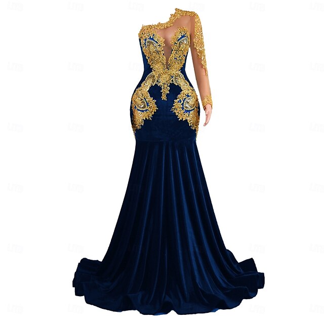 Wedding Dress Mermaid Dress Royal Blue Shop Royal Blue And Gold Prom Dresses  2019 Clearance Sexy