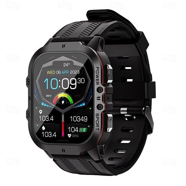 Reloj inteligente 696 rastreador de fitness ECG PPG recordatorio de llamada Bluetooth Android iOS IP67 44mm 1.96