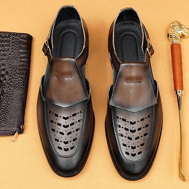  sandale clasice de pescar din piele pentru bărbați - pantofi de vară versatili pentru ocazii elegante și casual