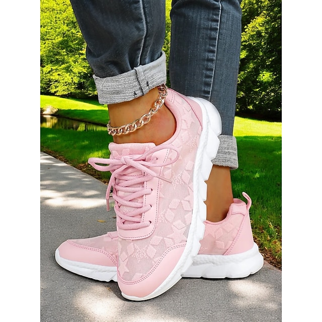  dames hardloopschoenen - comfortabele lichtgewicht sneakers met ademend mesh, ideaal voor dagelijks joggen en fitness
