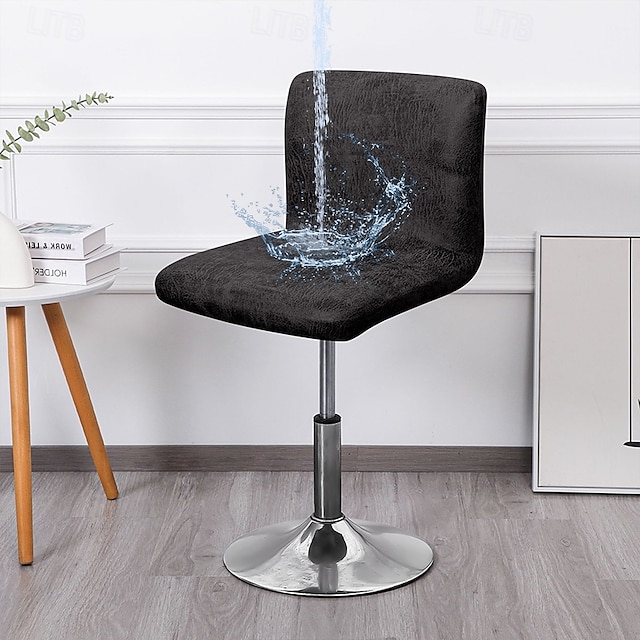  capa de couro pu para banco de bar, capa durável 100% à prova d'água, perfeita para proteger e refrescar bancos de bar, adiciona um visual elegante e moderno à decoração da sua cozinha ou área de bar
