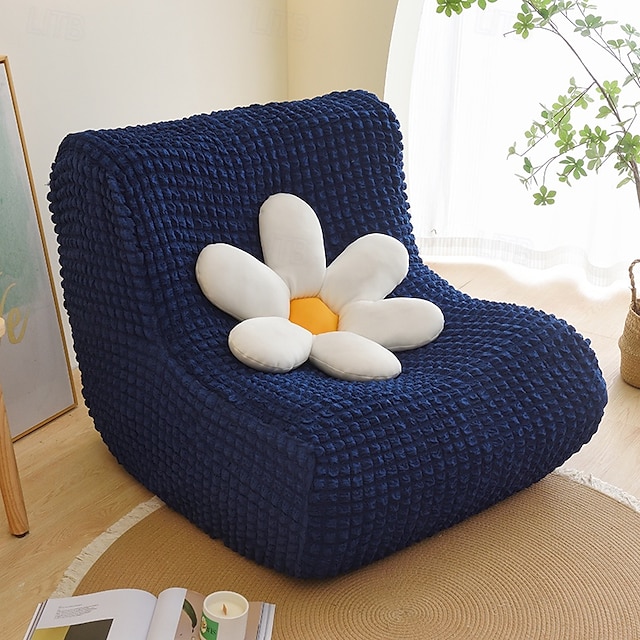  1st elastiskt armlöst golvsofffodral lazy boy relax seersucker soffa slipcover stretch enkel soffa kuddfodral för vardagsrum hem